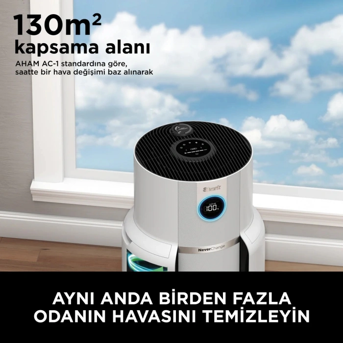 SHARK NeverChange5 Clean Sense IQ Hava Temizleyicisi Max Beyaz