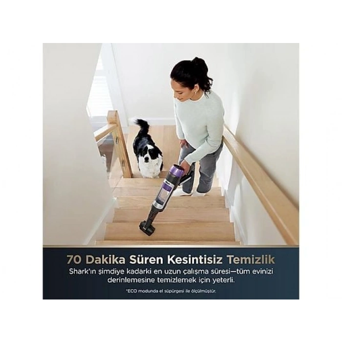 SHARK Power Detect Clean & Empty Şarjlı Dikey Süpürge Koyu Gri