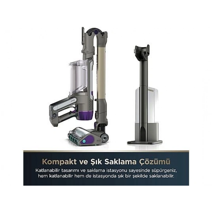 SHARK Power Detect Clean & Empty Şarjlı Dikey Süpürge Koyu Gri