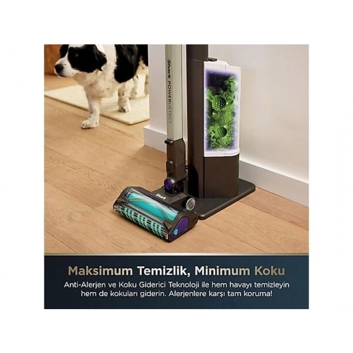 SHARK Power Detect Clean & Empty Şarjlı Dikey Süpürge Koyu Gri