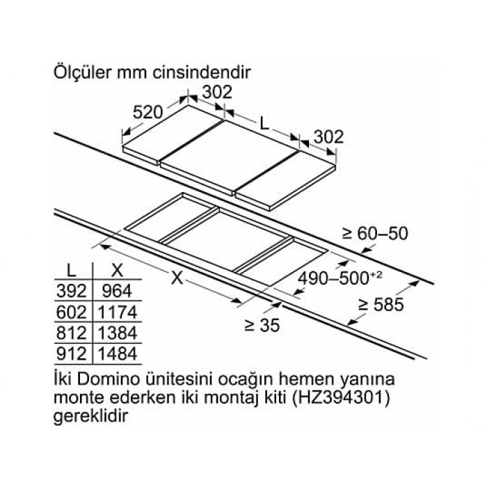 SIEMENS ER3A6AB70 Ankastre  Gazlı Domino Ocak