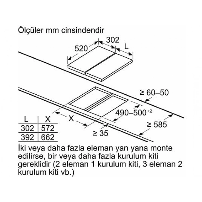 SIEMENS ER3A6AB70 Ankastre  Gazlı Domino Ocak