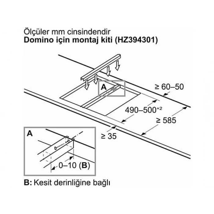 SIEMENS ER3A6AB70 Ankastre  Gazlı Domino Ocak