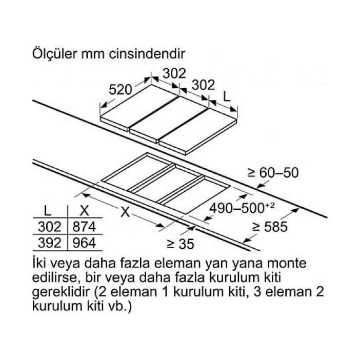 SIEMENS ER3A6AB70 Ankastre  Gazlı Domino Ocak