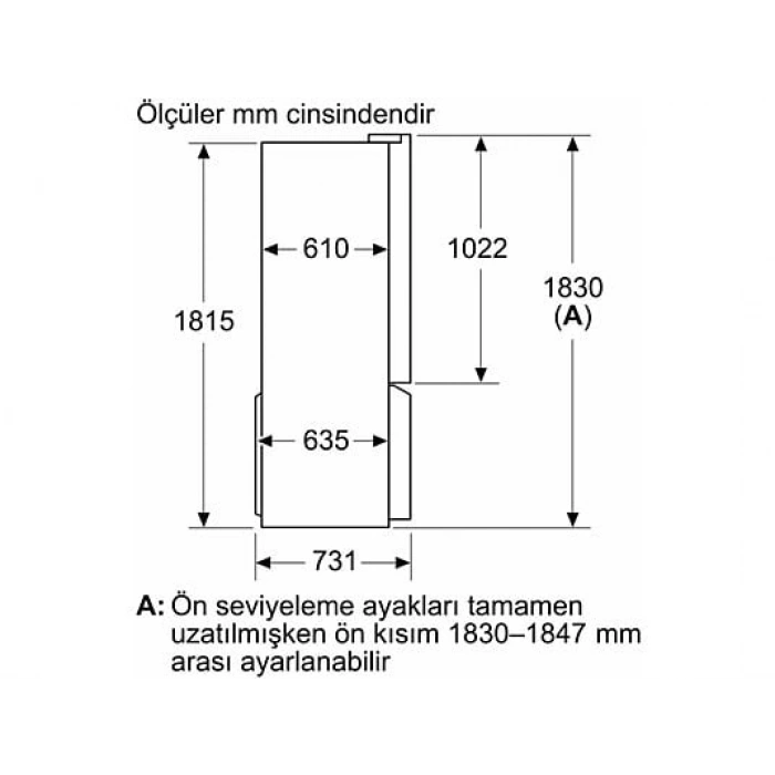 SIEMENS KF96NVPEA E Enerji Sınıfı 605 L No-Frost Gardrop Tipi Buzdolabı Inox