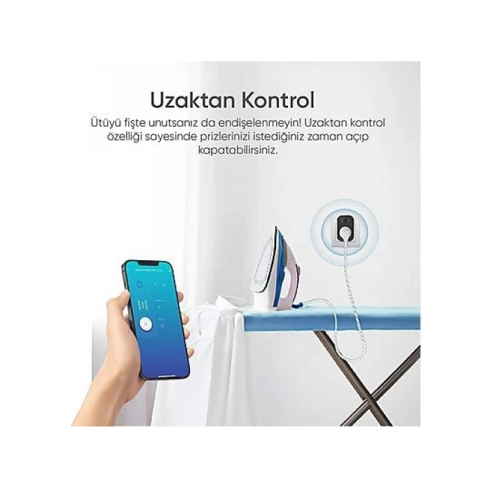 ŞIMART USB Type-C Akım Korumalı Uzaktan Kontrol Wi-Fi Akıllı Priz