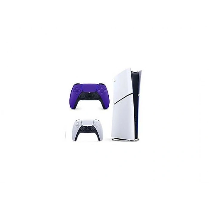 SONY 2 Kol Dualsense Mor + Playstation 5 Slim Dijital (İthalatçı Garantili ) Oyun Konsolu Beyaz