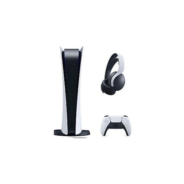 SONY PS5 Pulse 3D+Playstation 5 Dijital (İthalatçı Garantili) Oyun Konsolu Beyaz