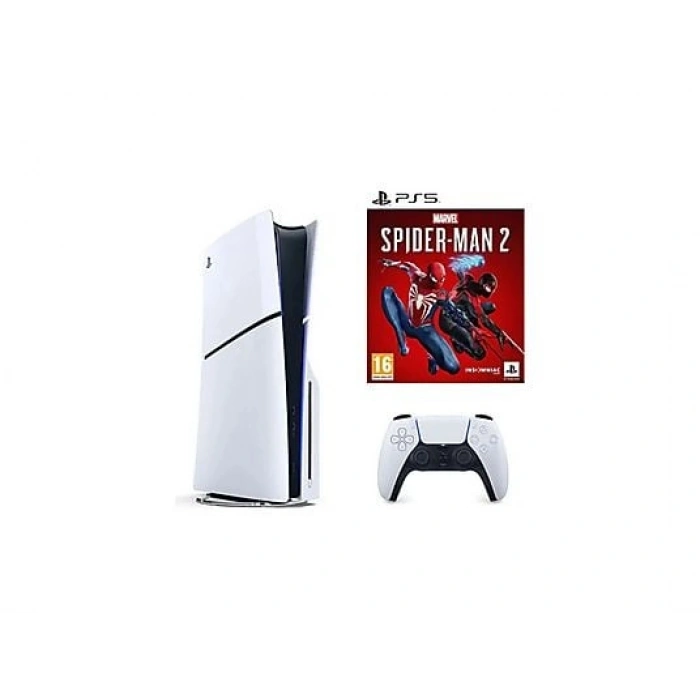 SONY PS5 Spider-Man 2 + Playstation 5 Slim Diskli (İthalatçı Garantili) Oyun Konsolu Beyaz