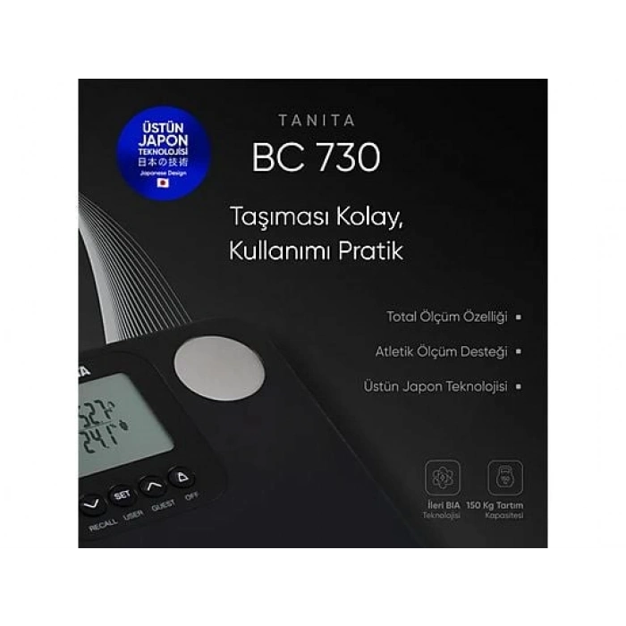 TANITA BC 730 Vücut Analiz Baskülü Siyah