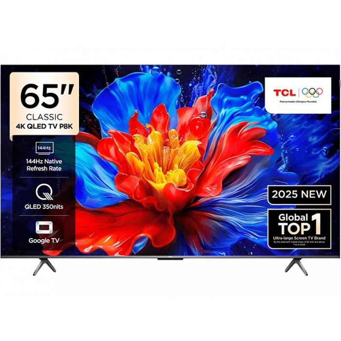 TCL 65P8K 65 inç 165 Ekran Uydu Alıcılı Smart 4K UHD QLED Google TV