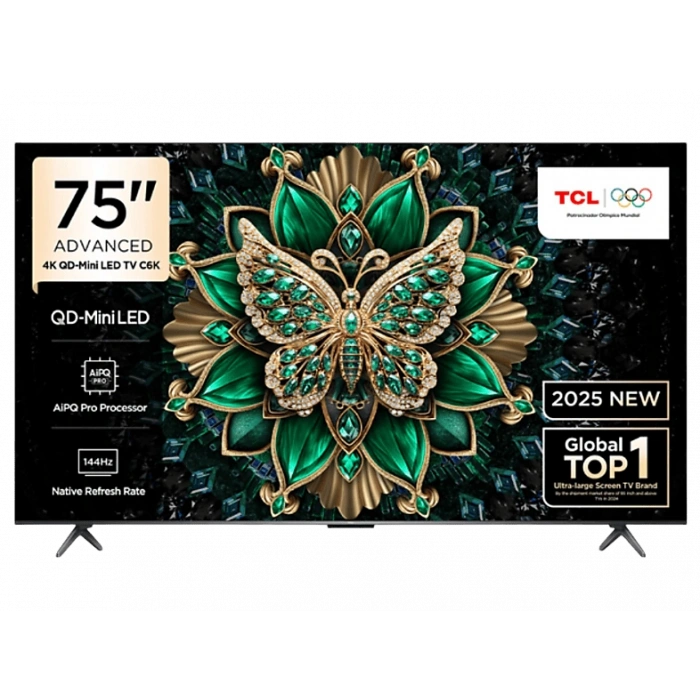 TCL 75C6K 75 inç 190 Ekran Uydu Alıcılı Smart Google 4K Premium QD-Mini LED TV