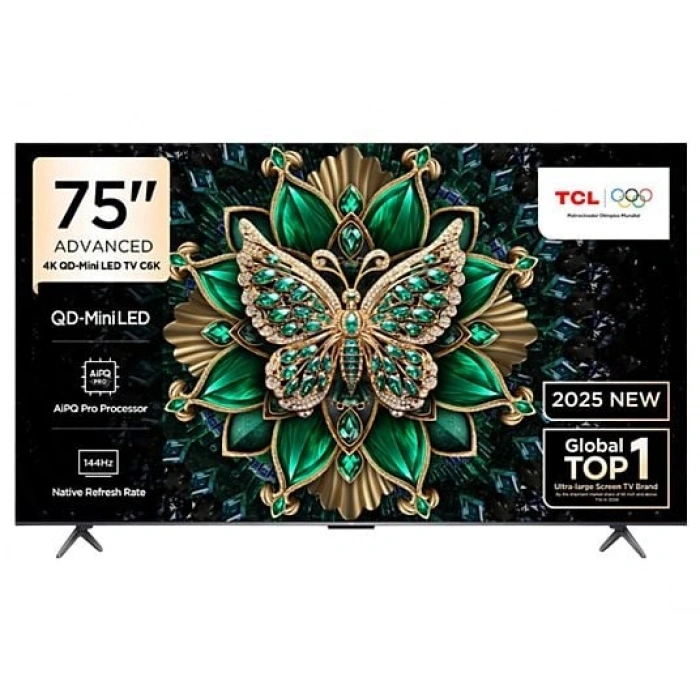 TCL 75C6K 75 inç 190 Ekran Uydu Alıcılı Smart Google 4K Premium QD-Mini LED TV