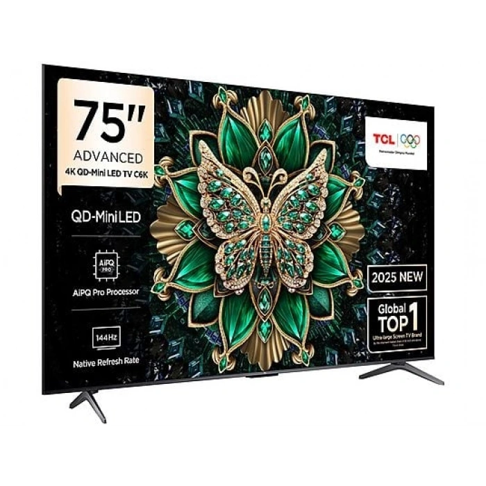 TCL 75C6K 75 inç 190 Ekran Uydu Alıcılı Smart Google 4K Premium QD-Mini LED TV