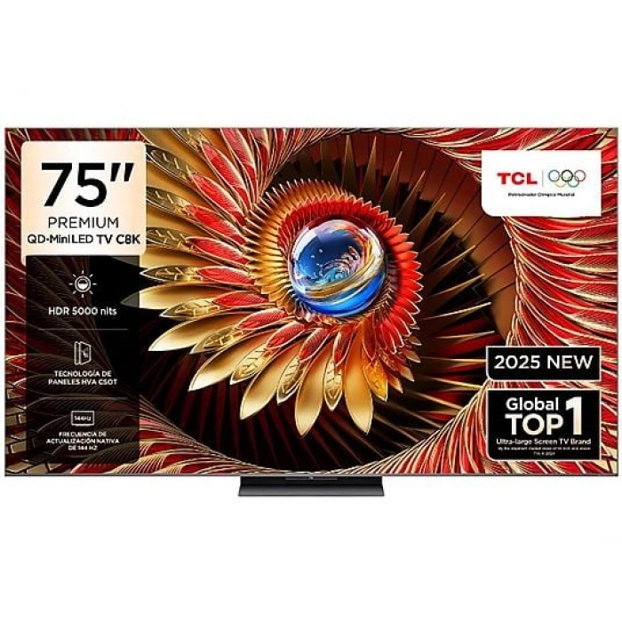 TCL 75C8K 75 inç 189 Ekran Uydu Alıcılı Smart Google 4K Premium QD-Mini LED TV