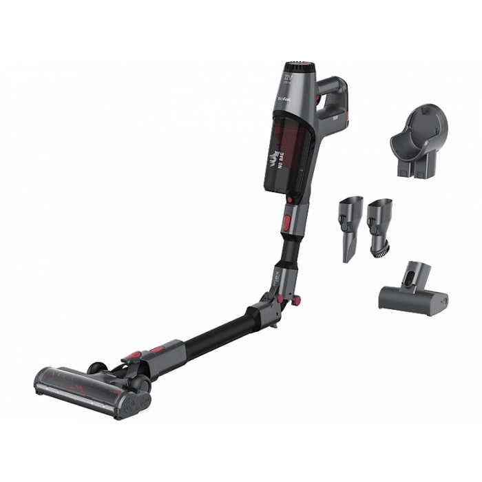 TEFAL TY6973 X-Pert 3.60 Flex Kablosuz Dikey Şarjlı Süpürge Gri Kırmızı