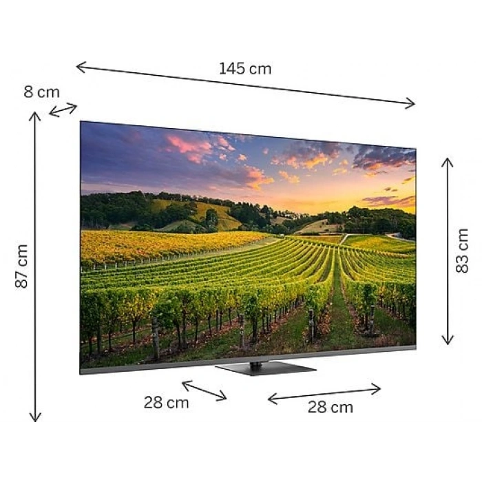 THOMSON 65QG5C14 65 inç 164 Ekran Uydu Alıcılı Ultra HD 4K Google Smart QLED TV