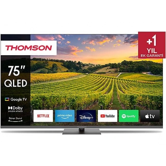THOMSON 75QG5C14 75 inç 190 Ekran Uydu Alıcılı Google Smart Ultra HD 4K QLED TV