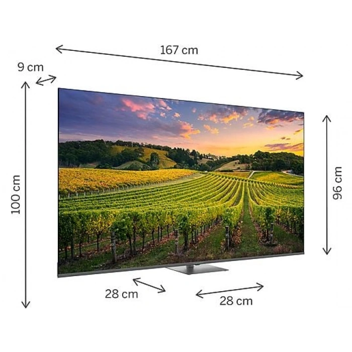 THOMSON 75QG5C14 75 inç 190 Ekran Uydu Alıcılı Google Smart Ultra HD 4K QLED TV