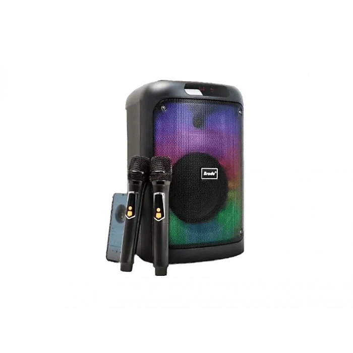 TORIMA BTS-2102 33 W Karaoke Subwoofer Çift Mikrofonlu Taşınabilir Akıllı Bluetooth Hoparlör Siyah