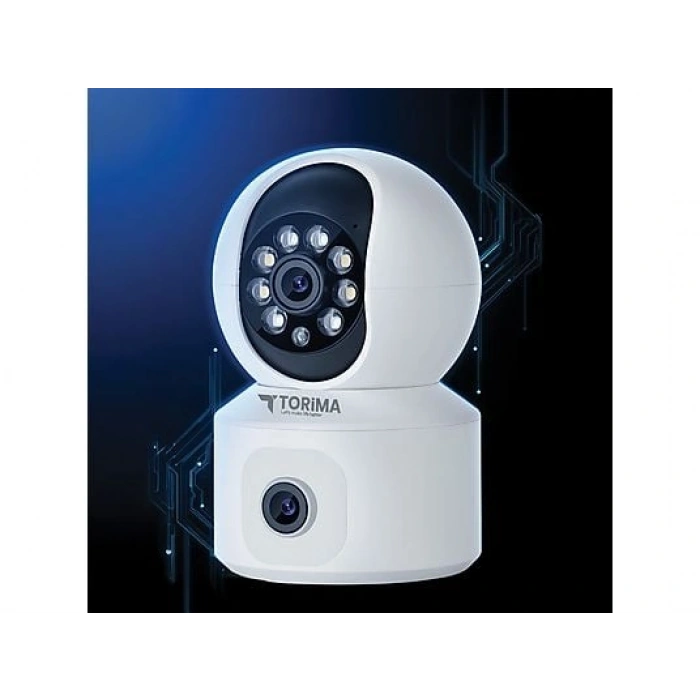 TORIMA CMR-10 360° Full HD Çift Lens 1080p Smart IP Kamera Beyaz