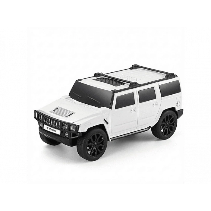 TORIMA D-48  Araba Tasarım USB/TWS/FM Bluetooth Hoparlör Beyaz