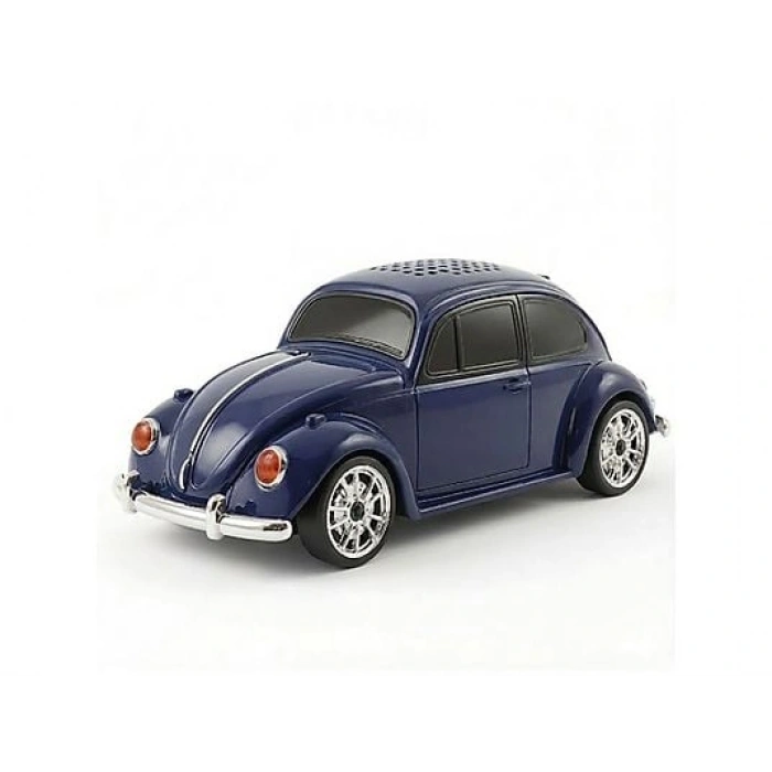 TORIMA D-49 Araba Voswos Retro Tasarım USB/TF/FM Speaker Bluetooth Hoparlör Mavi