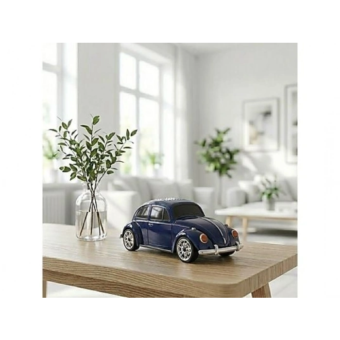 TORIMA D-49 Araba Voswos Retro Tasarım USB/TF/FM Speaker Bluetooth Hoparlör Mavi
