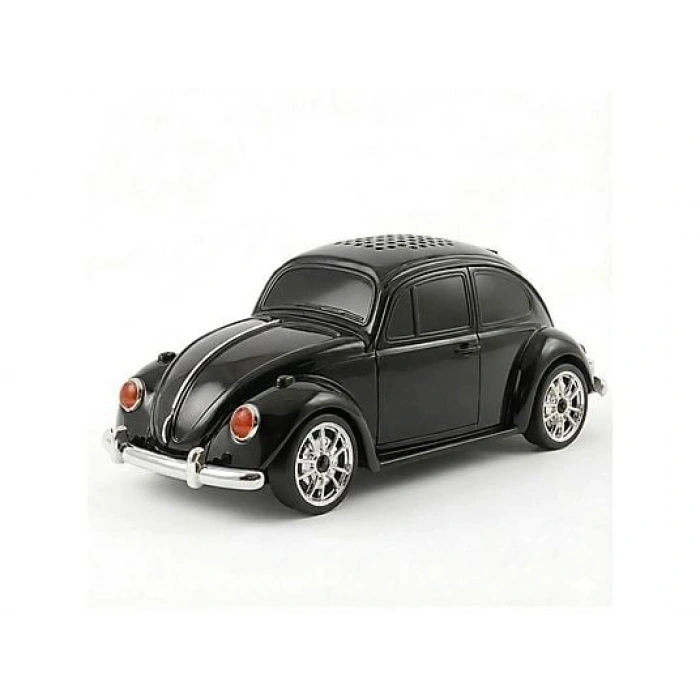 TORIMA D-49 Araba Voswos Retro Tasarım USB/TF/FM Speaker Bluetooth Hoparlör Siyah