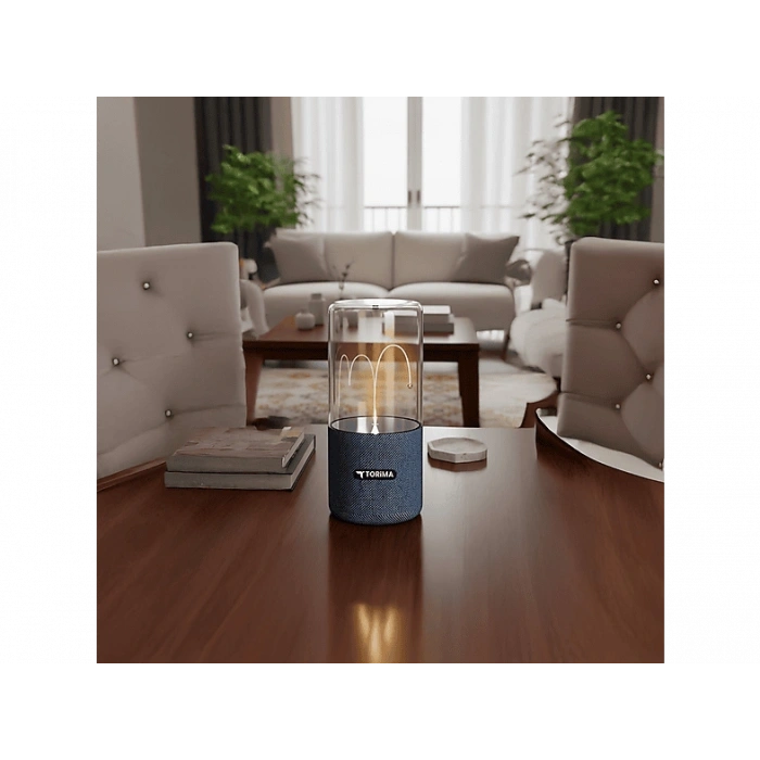 TORIMA D40 TWS Manyetik Bükülebilir Işık 5.3 Bluetooth Hoparlör Lacivert