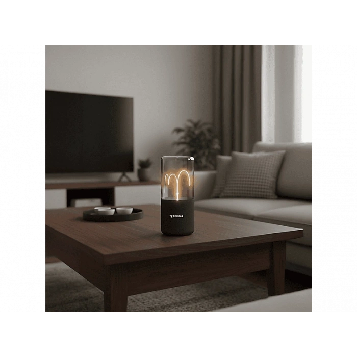 TORIMA D40 TWS Manyetik Bükülebilir Işık 5.3 Bluetooth Hoparlör Siyah