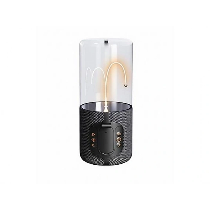 TORIMA D40 TWS Manyetik Bükülebilir Işık 5.3 Bluetooth Hoparlör Siyah