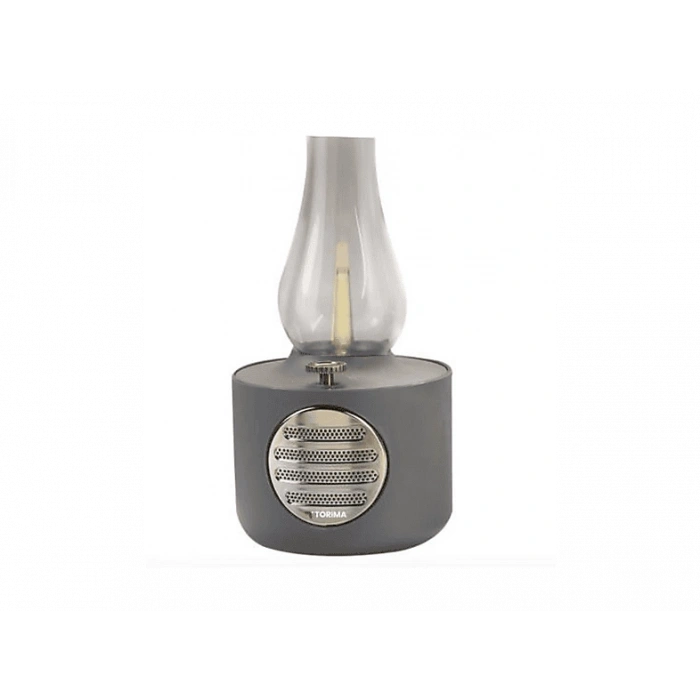 TORIMA D53 Vintage Gaz Lambası Ayarlanabilir Işıklı USB Şarjlı Taşınabilir Speaker Bluetooth Hoparlör Gri