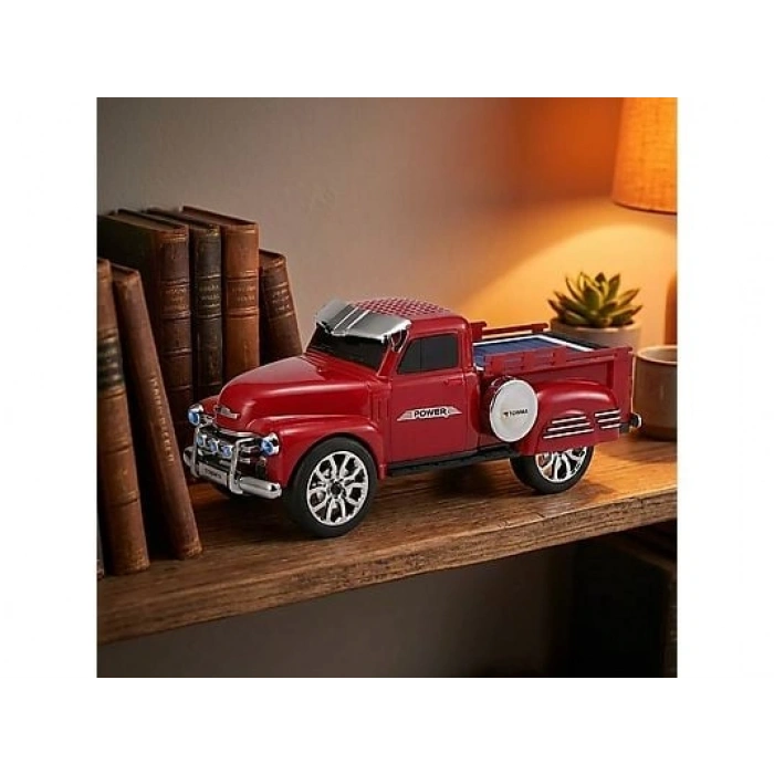 TORIMA D54 Pickup Araba Güneş Enerjili Speaker Bluetooth Hoparlör Kırmızı