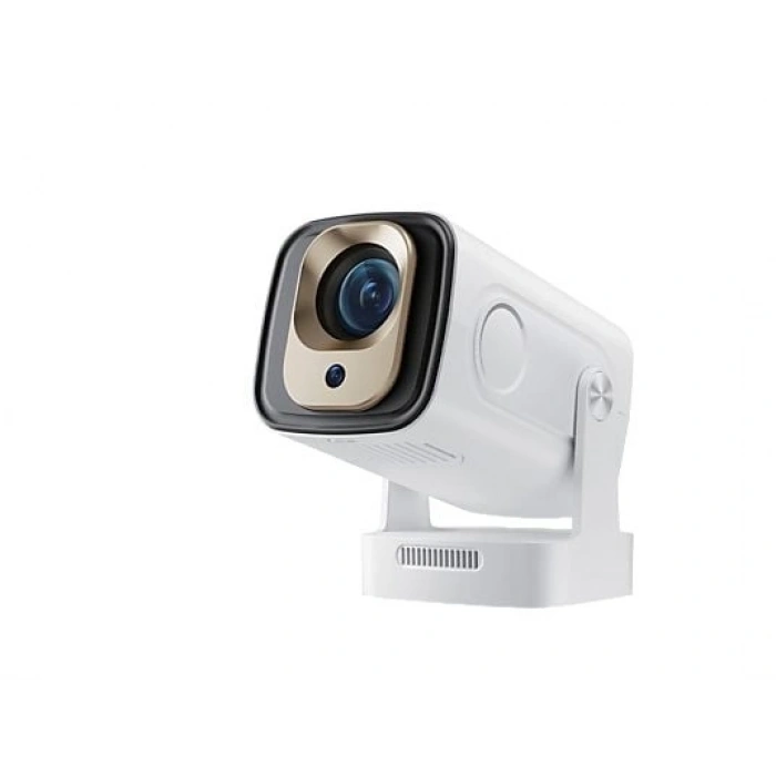 TORIMA Hy260 Pro Mini Taşınabilir Sinema Projektörü Ev Sineması Android Akıllı Projeksiyon Cihazı Beyaz