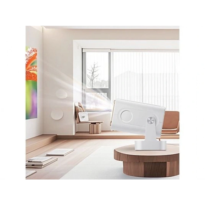 TORIMA Hy260 Pro Mini Taşınabilir Sinema Projektörü Ev Sineması Android Akıllı Projeksiyon Cihazı Beyaz