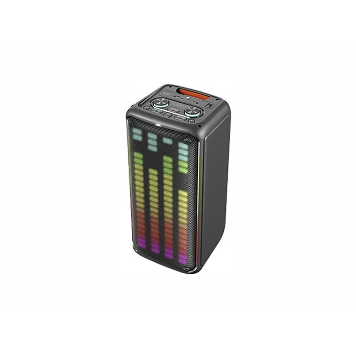 TORIMA KTS-1911 Mikrofonlu Kumandalı RGB Ledli Taşınabilir Bluetooth  Parti Hoparlör Siyah