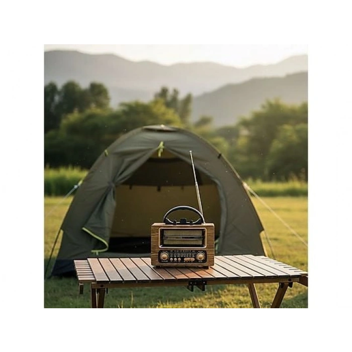TORIMA Ns-02 Nostajik Radyo Bluetooth Hoparlör Altın