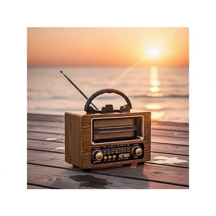 TORIMA Ns-02 Nostajik Radyo Bluetooth Hoparlör Altın