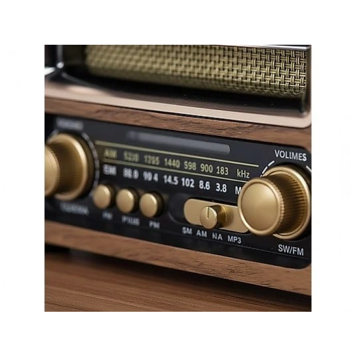 TORIMA Ns-02 Nostajik Radyo Bluetooth Hoparlör Kahverengi