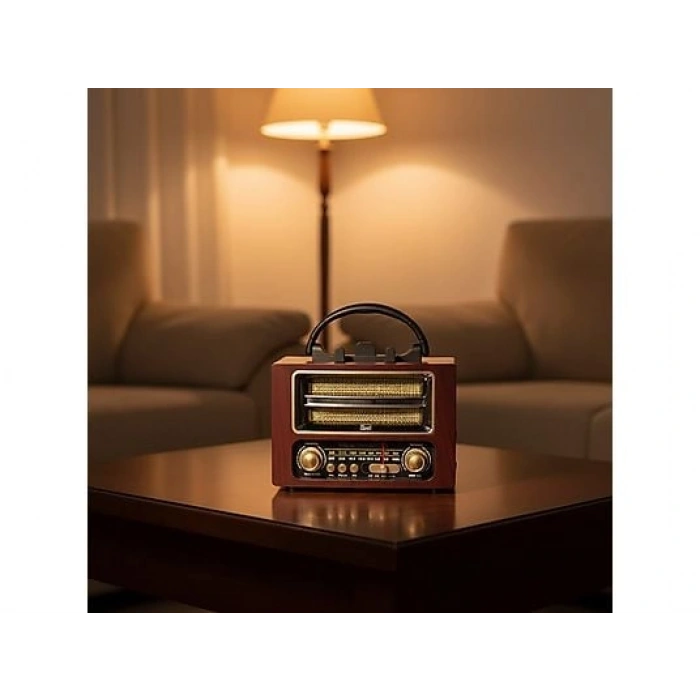 TORIMA Ns-02 Nostajik Radyo Bluetooth Hoparlör Kahverengi