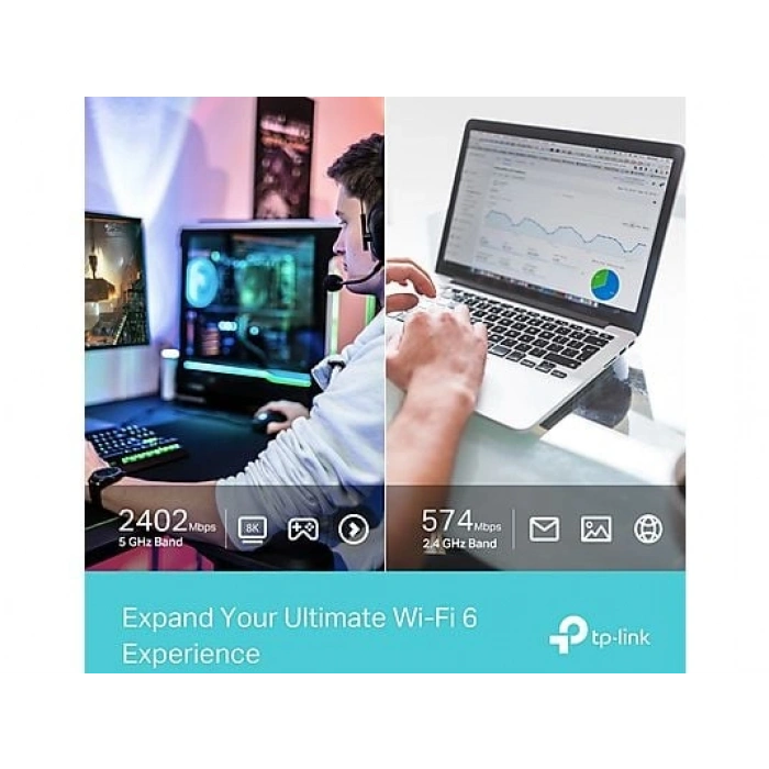 TP-LINK Archer TX50UH | Wi-Fi 6 USB Adaptör | AX3000 Mbps | USB 3.0 | Beamforming | MU-MIMO | Oyun | WPA3 | Kolay Kurulum
