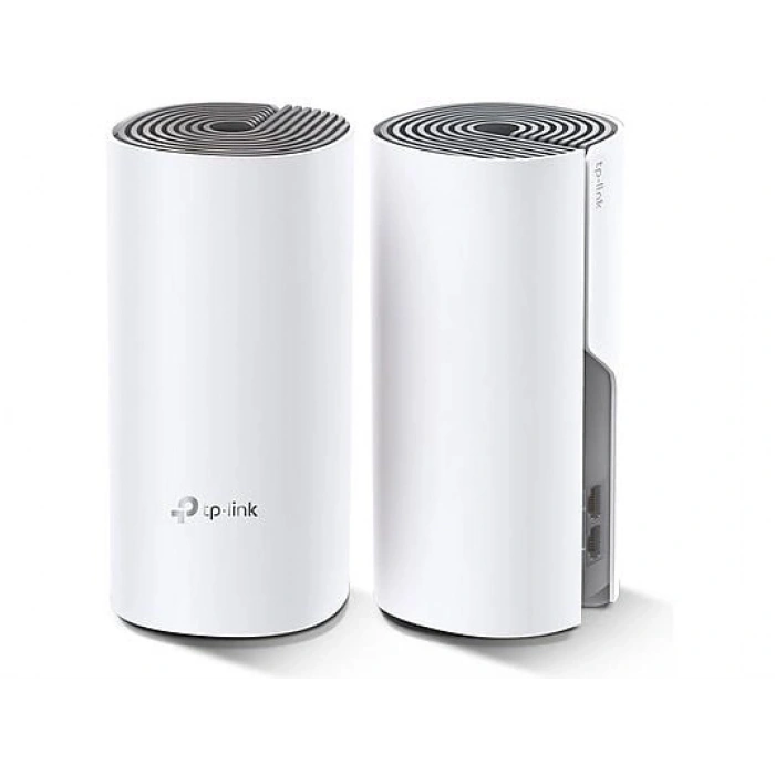TP-LINK Deco E4 (2-Pack) | Wi-Fi 5 Mesh | AC1200 Mbps | Fiber Destekli | Çift Bant | 100 Mbps Port | 100 Cihaz | 260 m² Kapsama | WPA3 | Mobil Kurulum