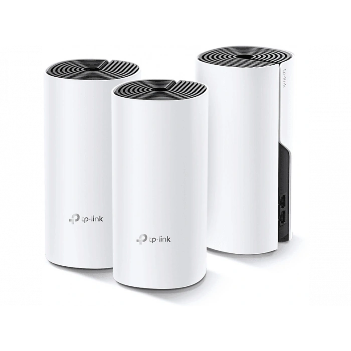 TP-LINK Deco M4 (3-Pack) | Wi-Fi 5 Mesh | AC1200 Mbps | Fiber Destekli | Çift Bant | Gigabit Port | 100 Cihaz | 370 m² Kapsama | WPA3 | Mobil Kurulum