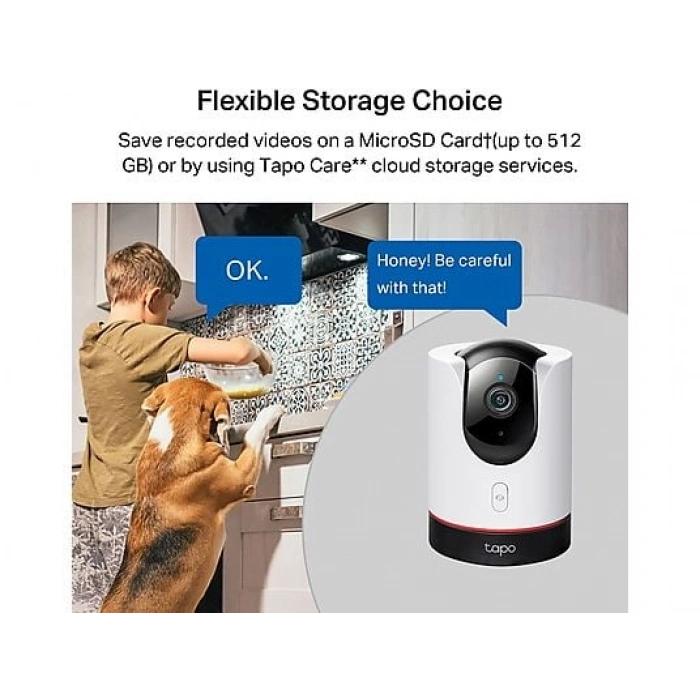 TP-LINK Tapo C225 | Wi-Fi Kamera | 2K 4MP | AI Hareket | 360° | Renkli Gece | Çift Yönlü Ses | Bulut/Yerel