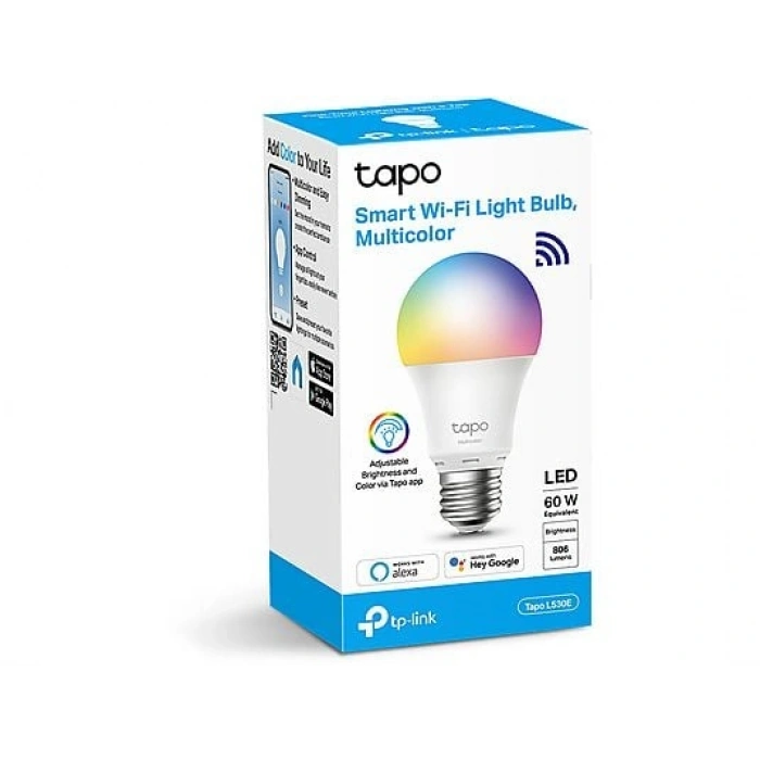 TP-LINK Tapo L530E | Akıllı Wi-Fi Ampul | E27 | 8.7W | 16M Renk | Renk Değiştirilebilir | Alexa/Google | Enerji Tasarrufu | Zamanlayıcı | Hub Gerektirmez