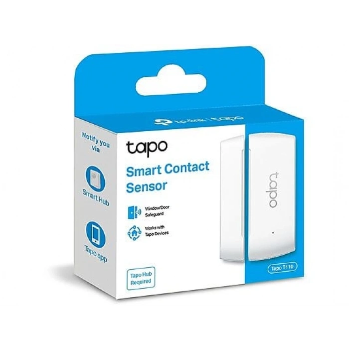TP-LINK Tapo T110 | Akıllı Kapı/Pencere Sensörü | Anlık Bildirim | Pil Dahil | Kolay Kurulum | Tapo Hub | Diğer Tapo Sensörlerle