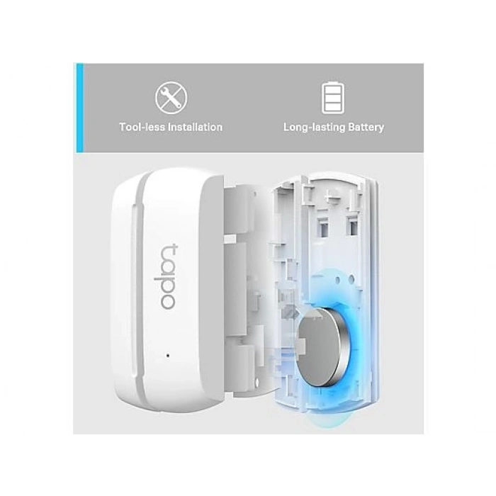 TP-LINK Tapo T110 | Akıllı Kapı/Pencere Sensörü | Anlık Bildirim | Pil Dahil | Kolay Kurulum | Tapo Hub | Diğer Tapo Sensörlerle