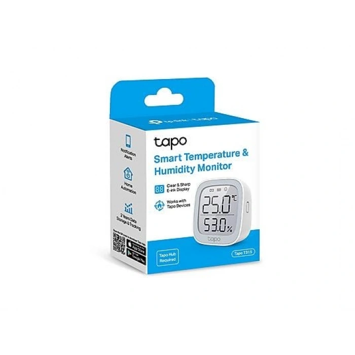 TP-LINK Tapo T315 Ekosistemi, Alexa & Google Uyumlu Akıllı Termometre ve Nem Ölçer