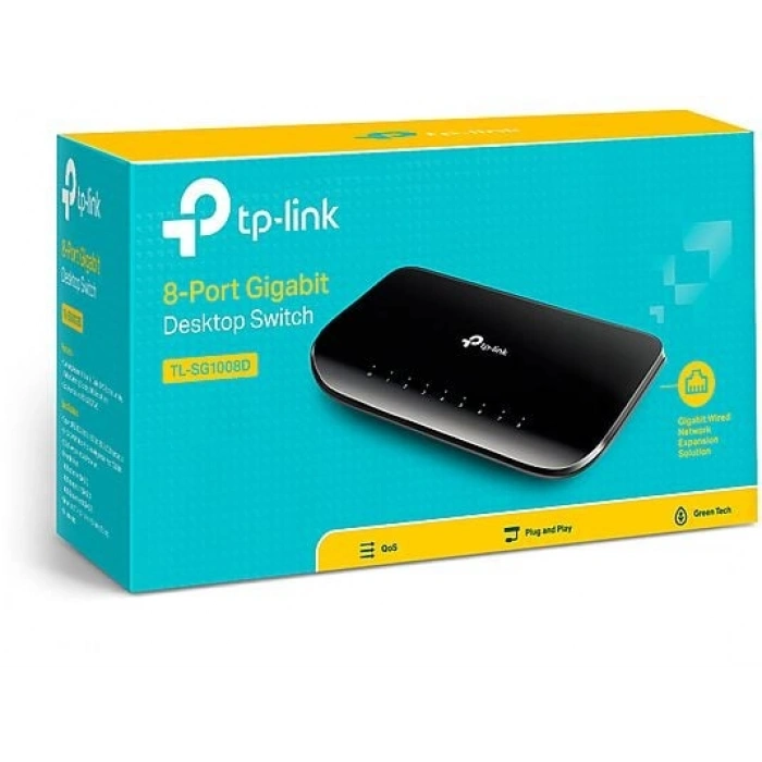 TP-LINK TL-SG1008D 8-Portlu Gigabit Masaüstü Switch